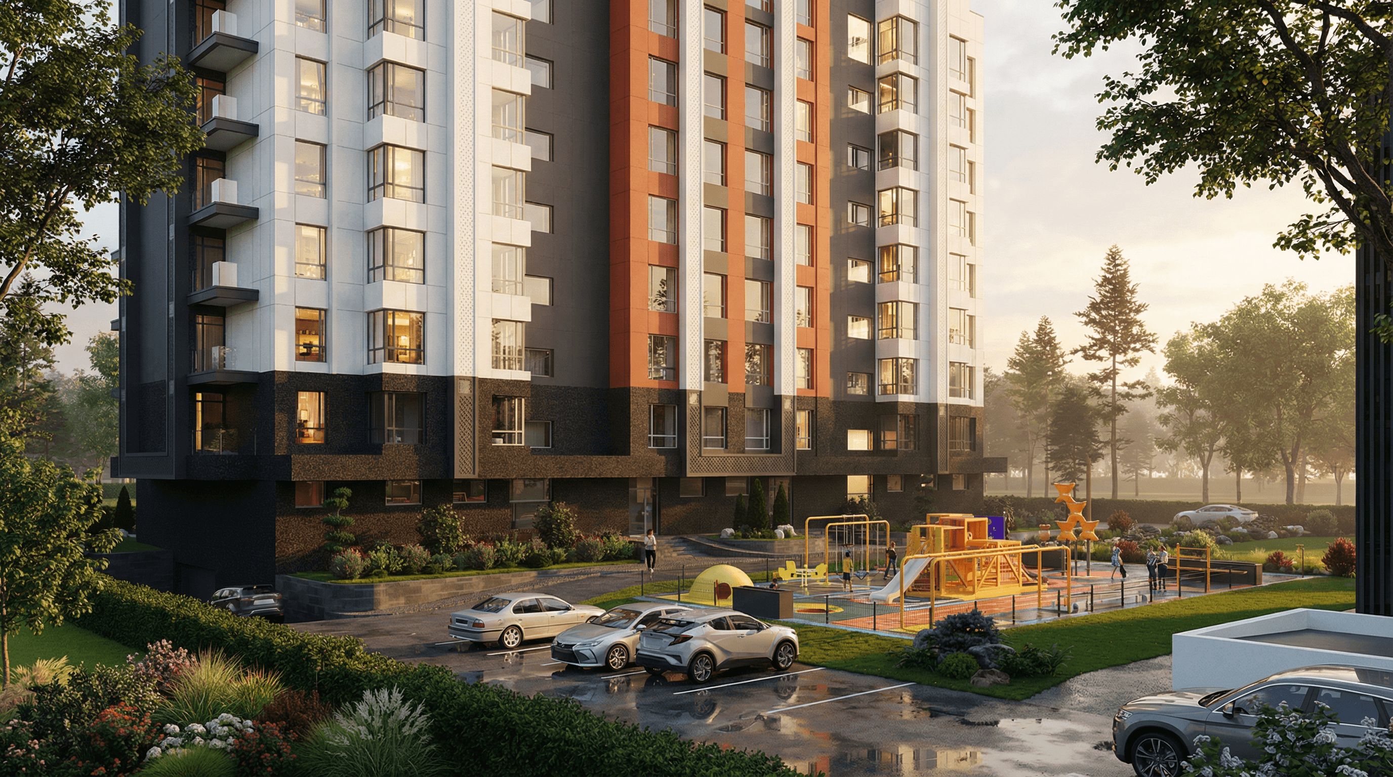Aurum West — двор