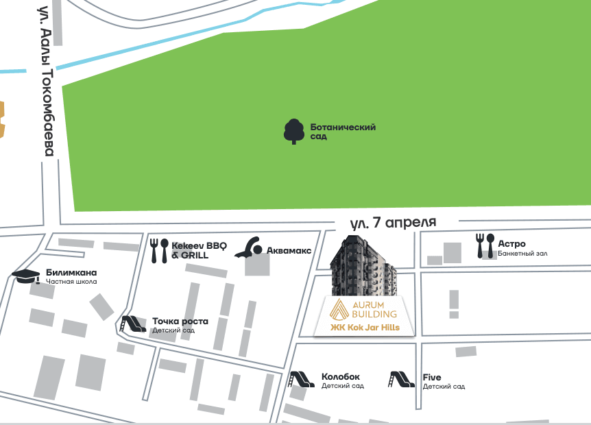 Карта расположения Kok-Jar Hills